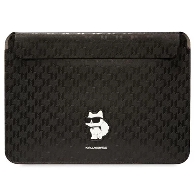 KARL LAGERFELD Futrola Saffiano Monogram Choupette, za prijenosno računalo 16", crna